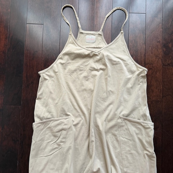 Free People Movement Hot Shot Romper, Size S, Mocha Latte, Overalls Jumpsuit - Picture 3 of 9